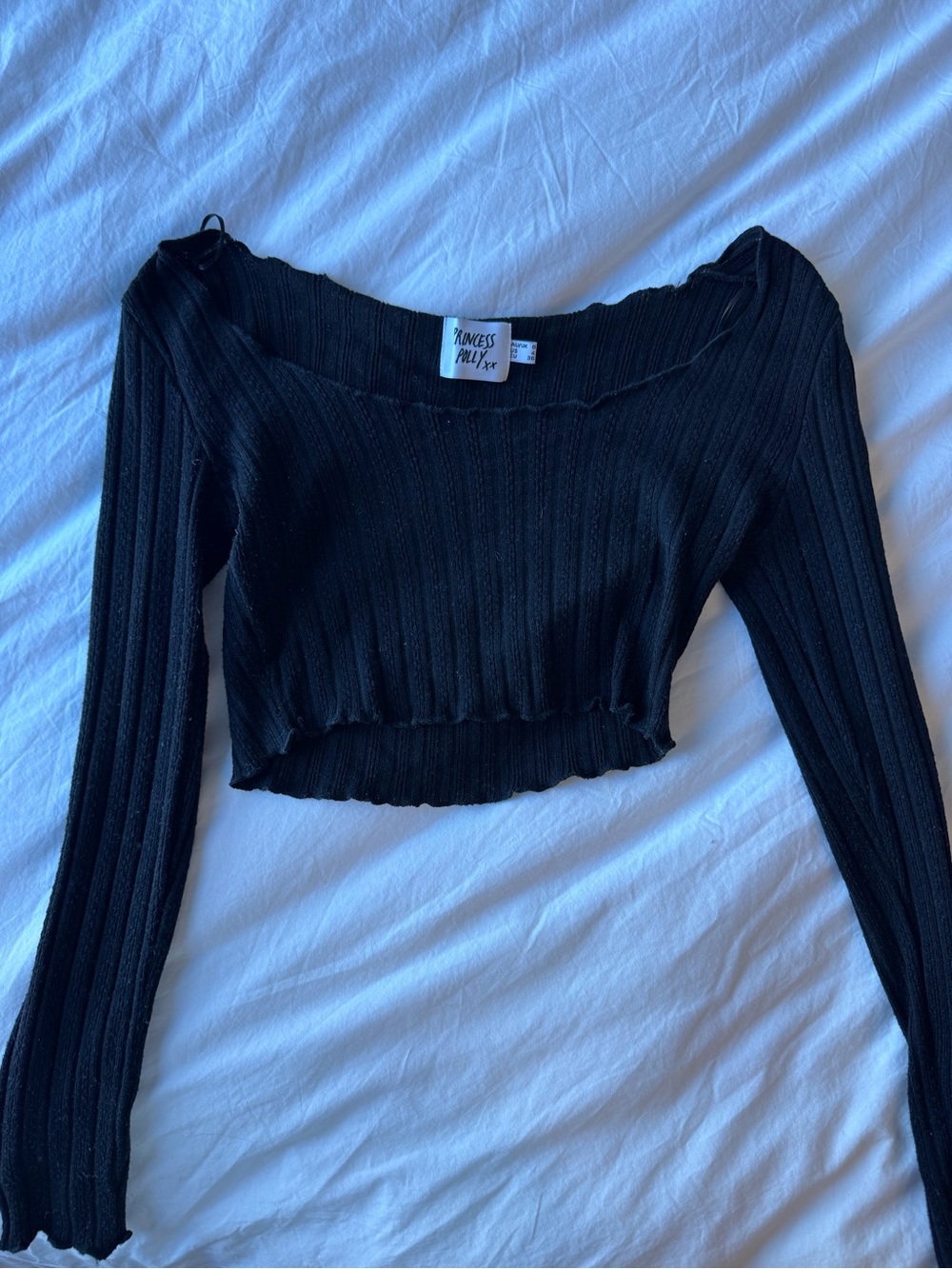 Princess Polly Black Ribbed long sleeve